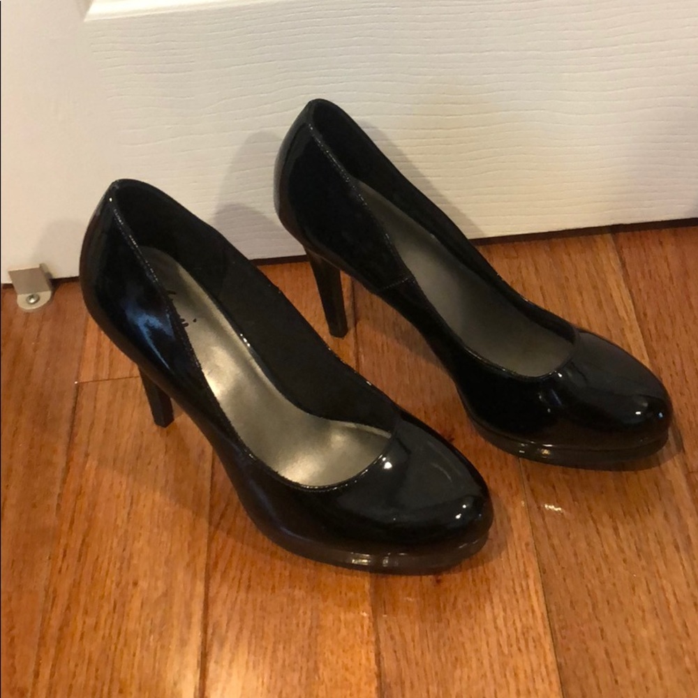 Black platform high heels